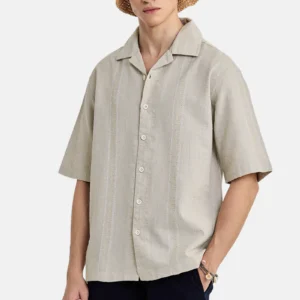 Relaxed Fit Linen-blend resort shirt