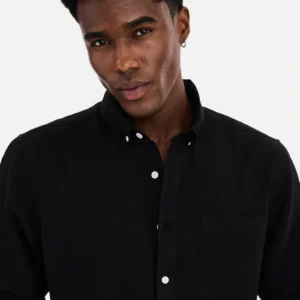 Timeless Classic Black Linen Shirt