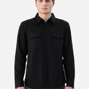 Double Pocket Linen Blend Shirt
