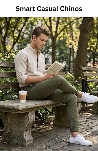 Difference between chinos and trousers - Smart Casual Chinos