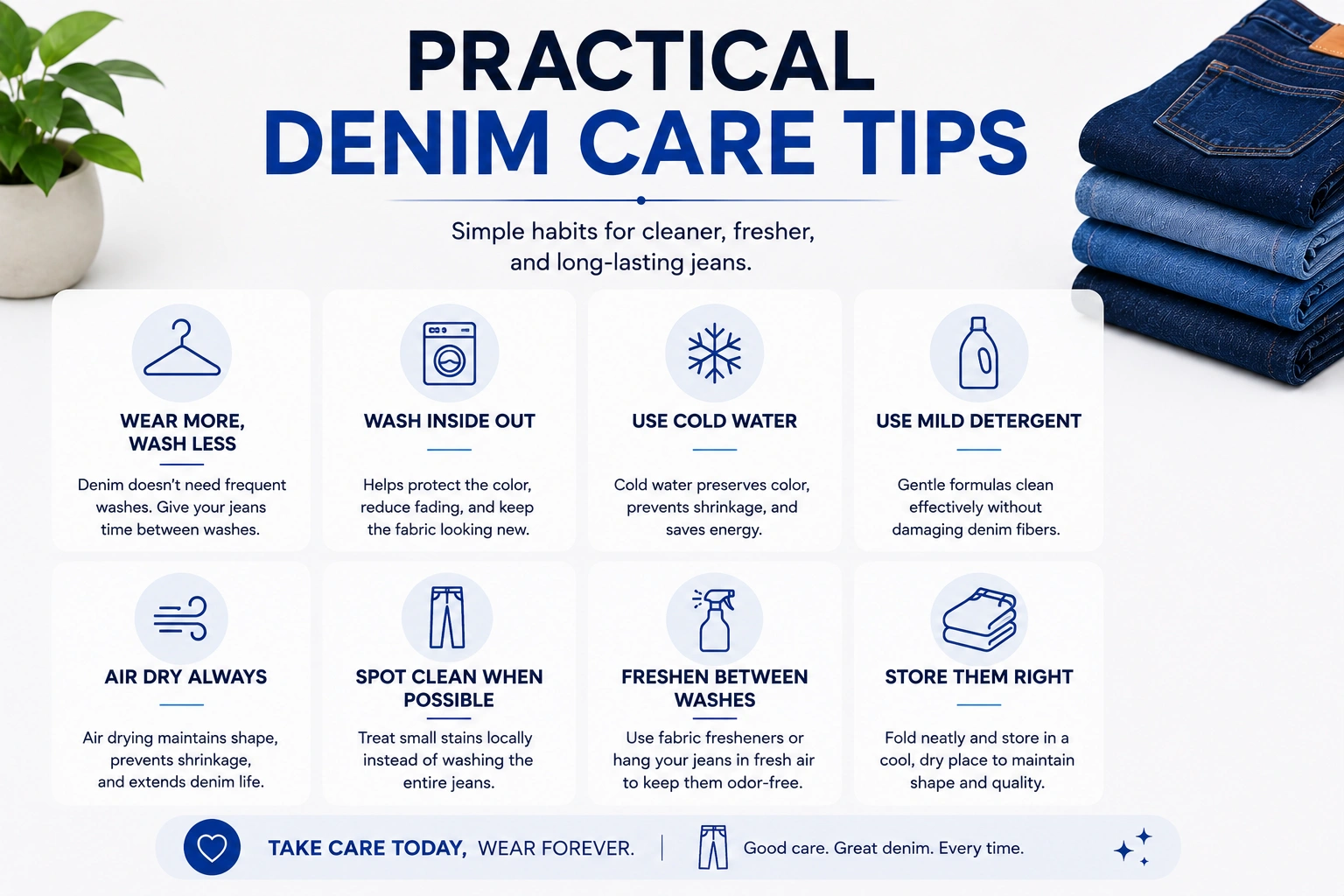 Practical denim care tips for cleaner fresher and longer lasting jeans