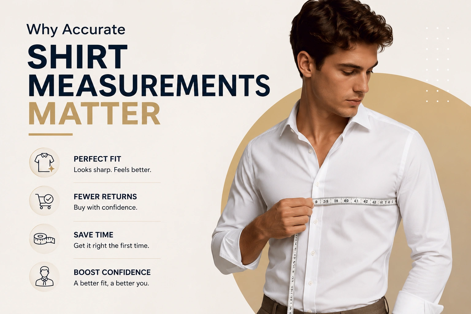 Why accurate shirt measurements matter for achieving the perfect shirt fit and reducing sizing mistakes