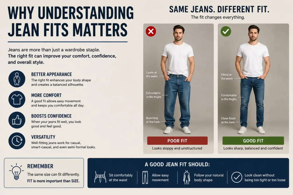 Why understanding different types of jeans for men and jean fits improves style comfort and confidence