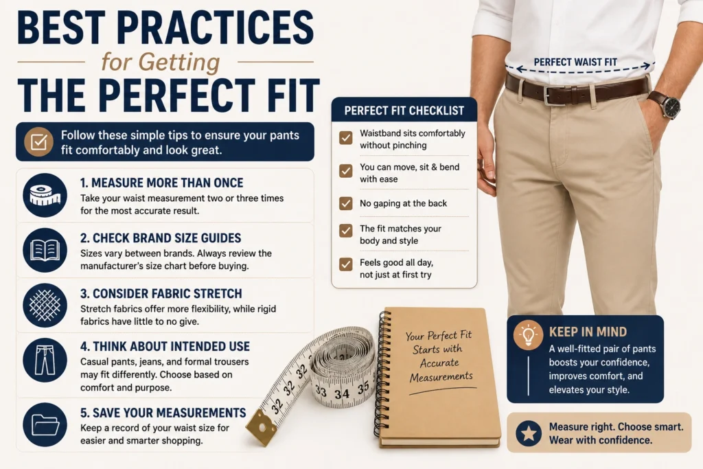 How to Measure Waist for Pants accurately and choose the perfect fitting trousers